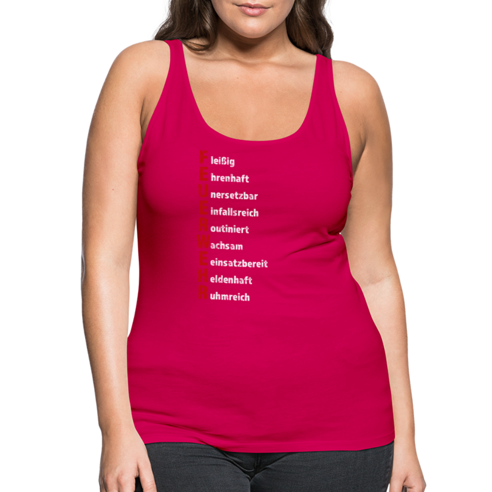 Feuerwehr Schriftzug - Frauen Tank Top - dunkles Pink