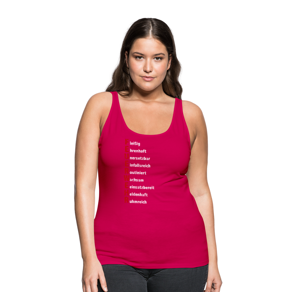 Feuerwehr Schriftzug - Frauen Tank Top - dunkles Pink