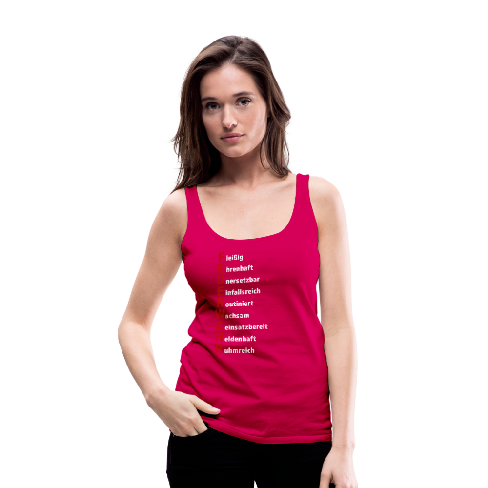 Feuerwehr Schriftzug - Frauen Tank Top - dunkles Pink