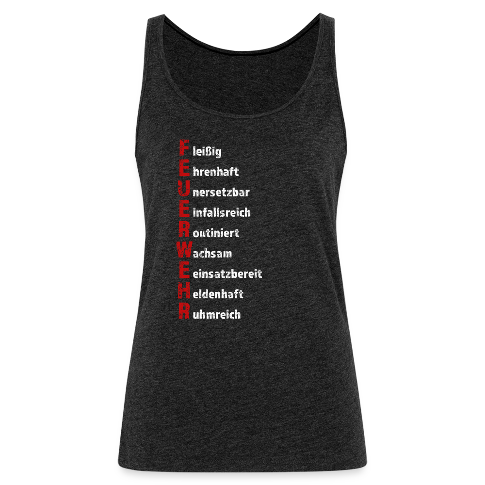 Feuerwehr Schriftzug - Frauen Tank Top - Anthrazit