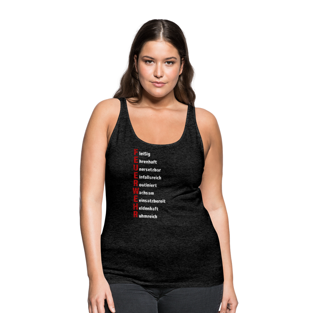 Feuerwehr Schriftzug - Frauen Tank Top - Anthrazit