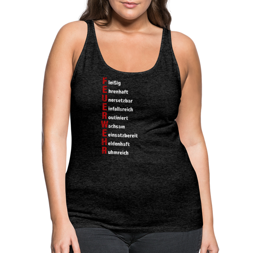Feuerwehr Schriftzug - Frauen Tank Top - Anthrazit