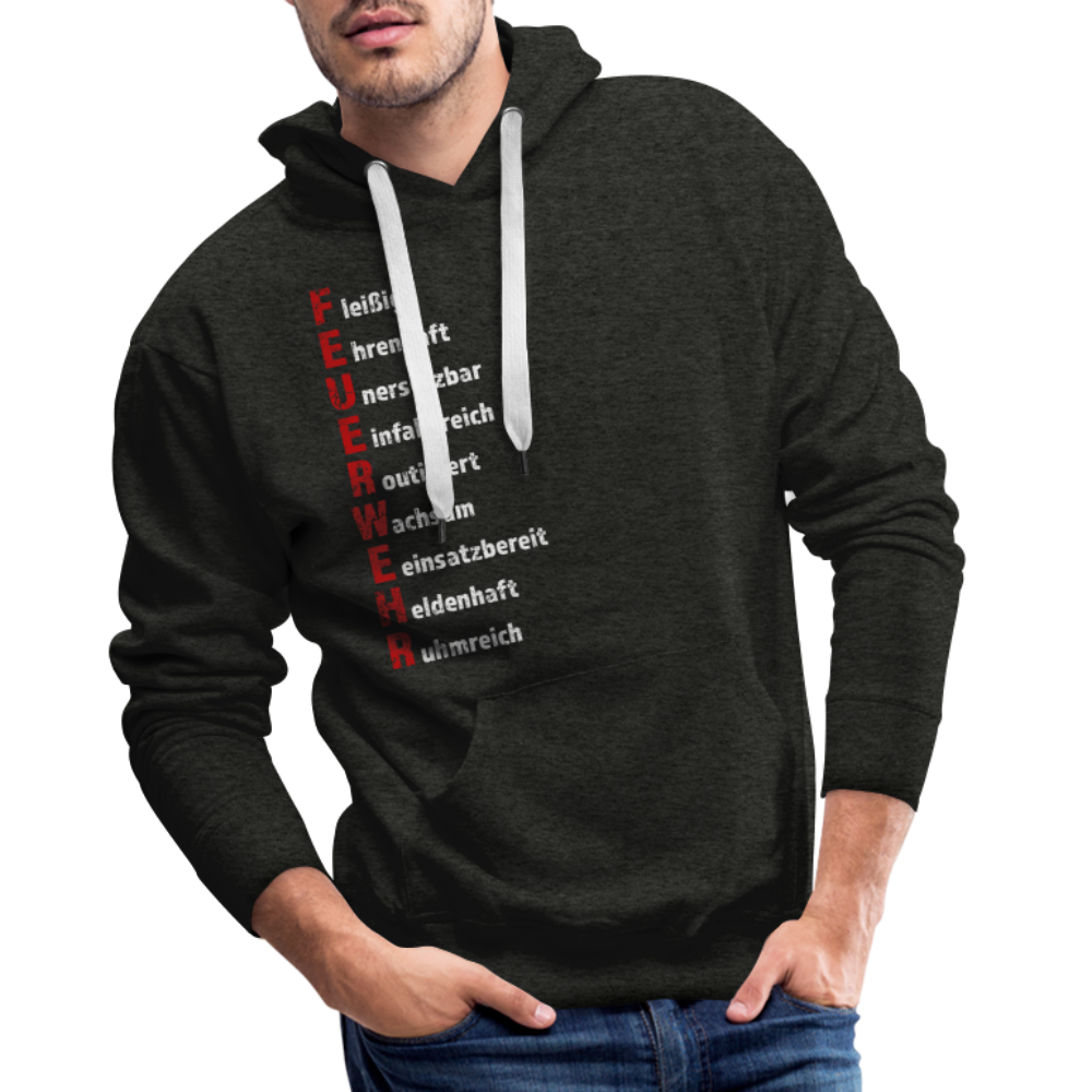 Feuerwehr Schriftzug - Männer Hoodie - Anthrazit