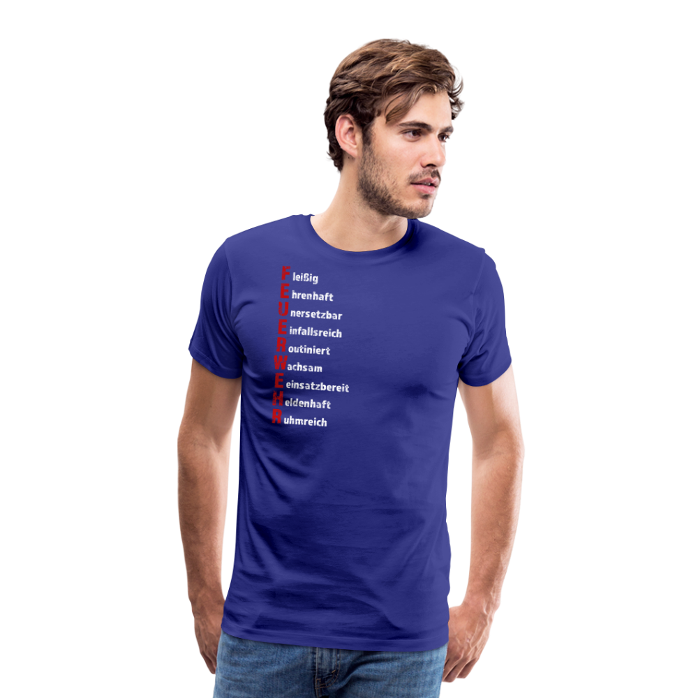 Feuerwehr Schriftzug - Männer T-Shirt - Königsblau