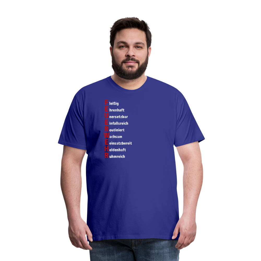 Feuerwehr Schriftzug - Männer T-Shirt - Königsblau