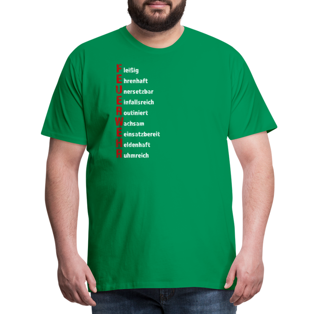Feuerwehr Schriftzug - Männer T-Shirt - Kelly Green
