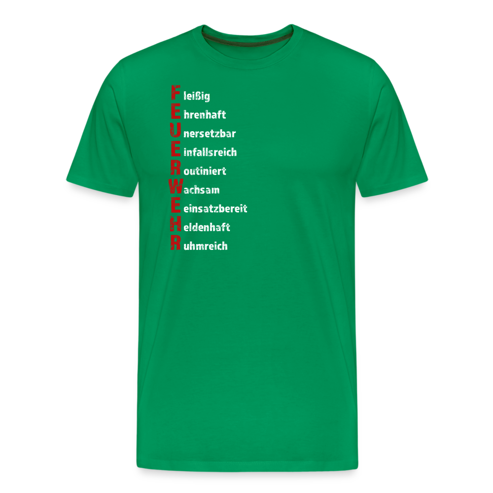 Feuerwehr Schriftzug - Männer T-Shirt - Kelly Green