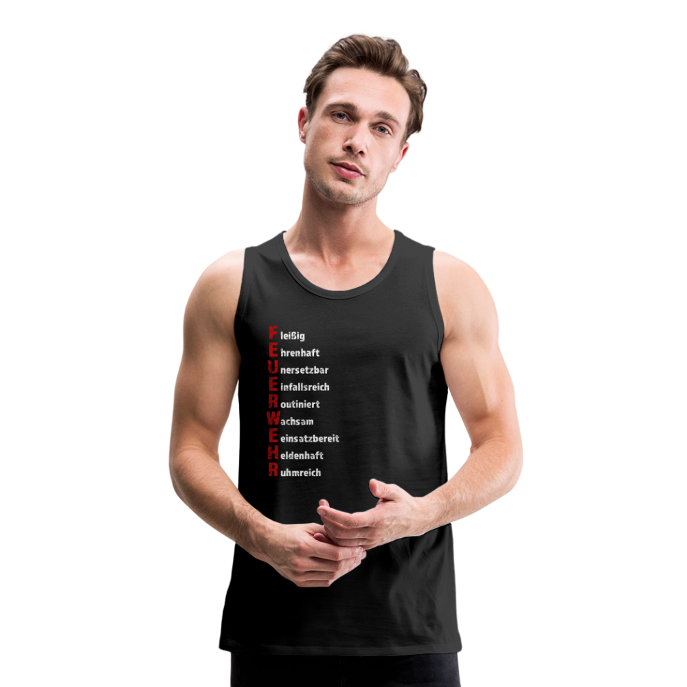 Feuerwehr Schriftzug - Männer Tank Top - Schwarz