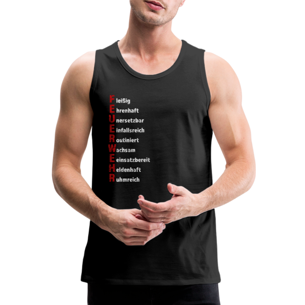 Feuerwehr Schriftzug - Männer Tank Top - Schwarz
