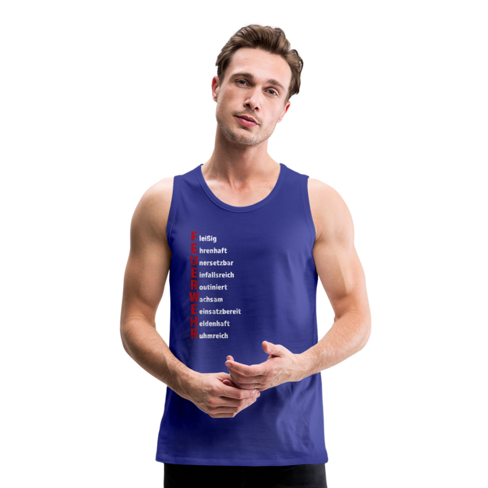 Feuerwehr Schriftzug - Männer Tank Top - Königsblau