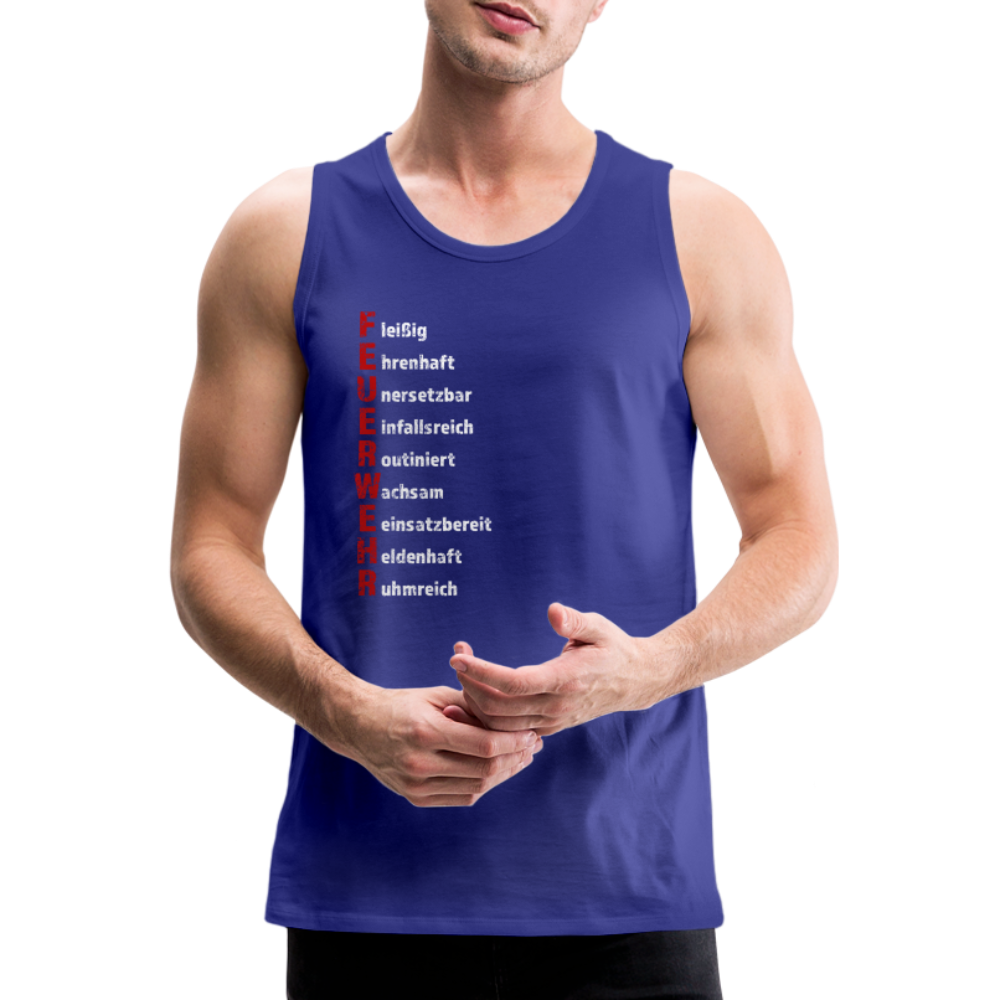 Feuerwehr Schriftzug - Männer Tank Top - Königsblau