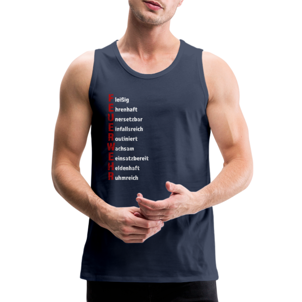Feuerwehr Schriftzug - Männer Tank Top - Navy