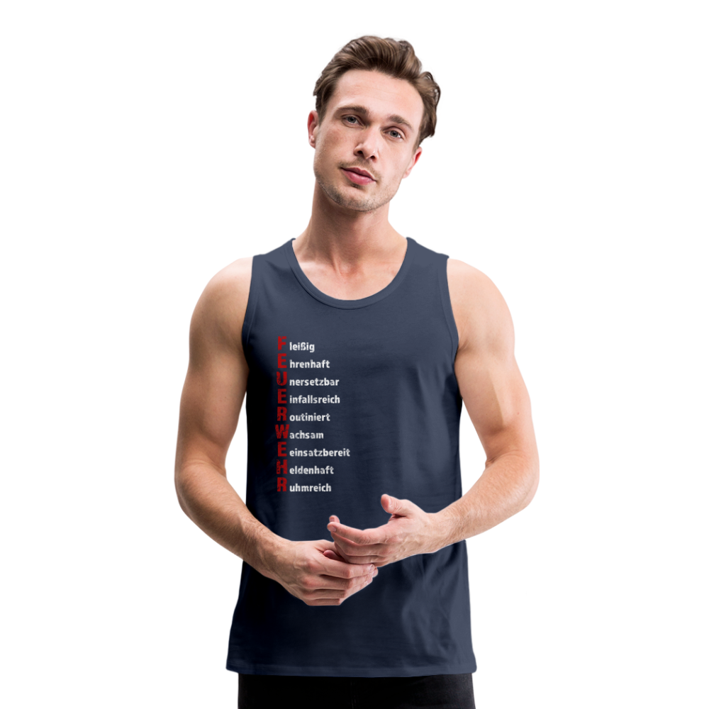 Feuerwehr Schriftzug - Männer Tank Top - Navy
