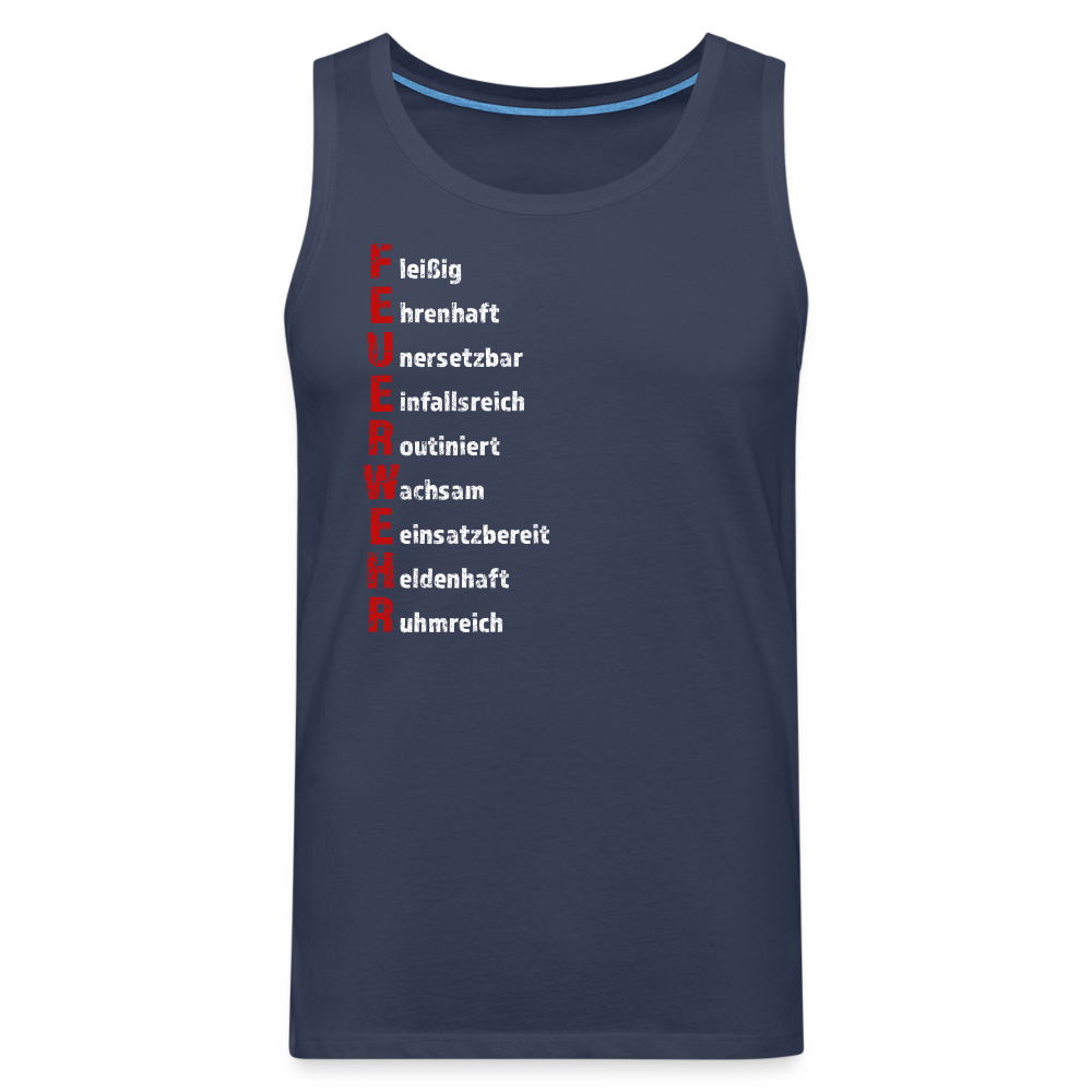 Feuerwehr Schriftzug - Männer Tank Top - Navy