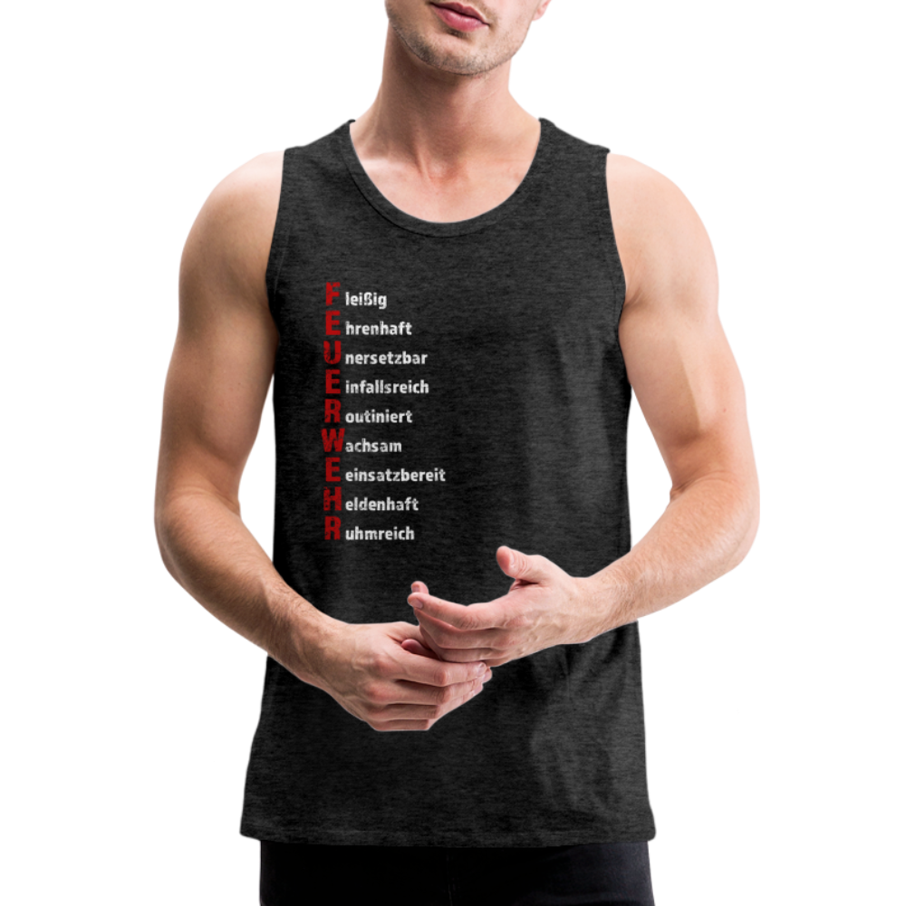 Feuerwehr Schriftzug - Männer Tank Top - Anthrazit