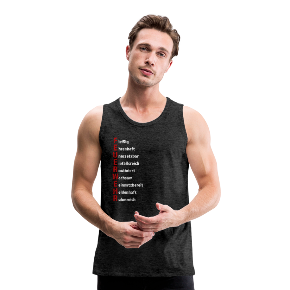 Feuerwehr Schriftzug - Männer Tank Top - Anthrazit
