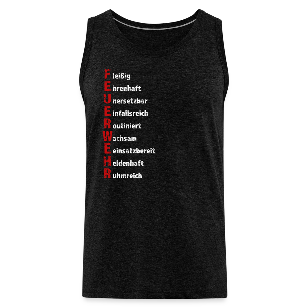 Feuerwehr Schriftzug - Männer Tank Top - Anthrazit
