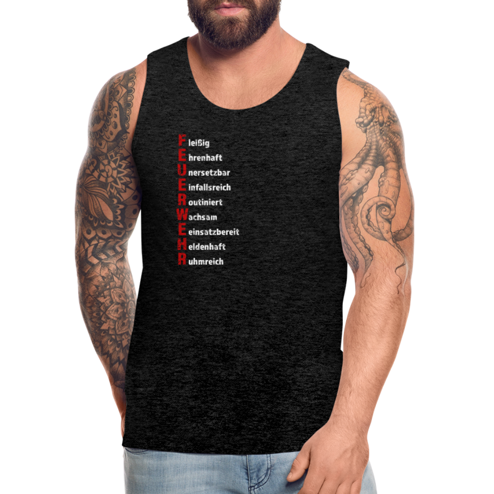 Feuerwehr Schriftzug - Männer Tank Top - Anthrazit