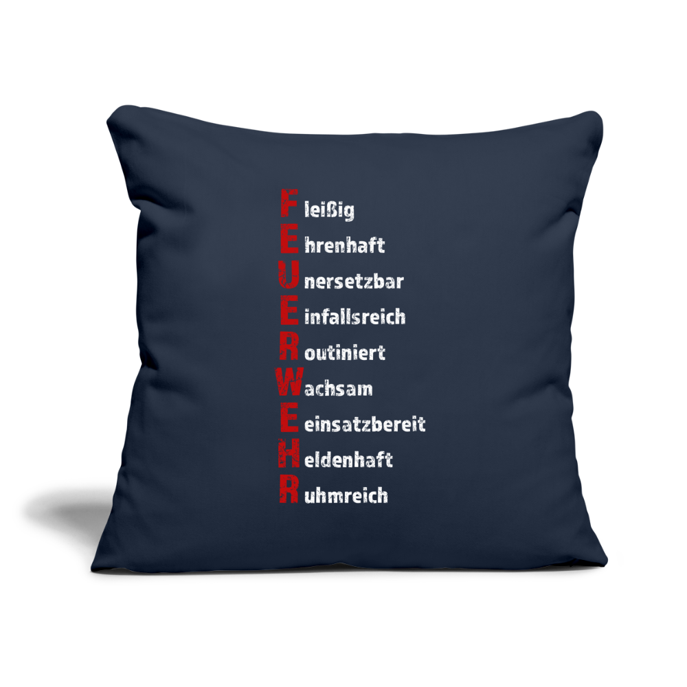 Feuerwehr Schriftzug - Sofakissen mit Füllung 44 x 44 cm - Navy