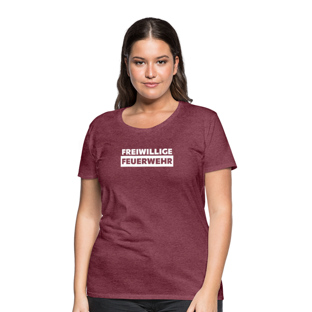 Freiwillige Feuerwehr - Frauen T-Shirt - Bordeauxrot meliert
