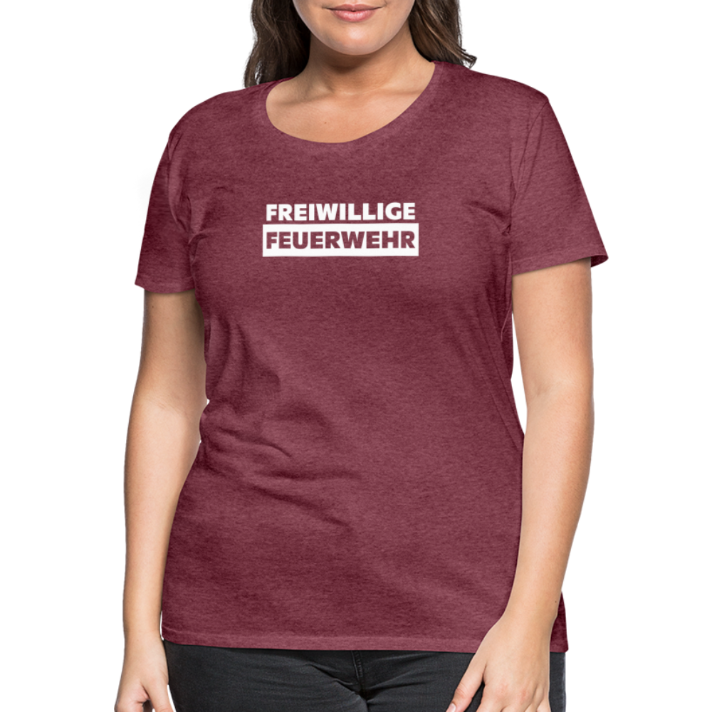 Freiwillige Feuerwehr - Frauen T-Shirt - Bordeauxrot meliert