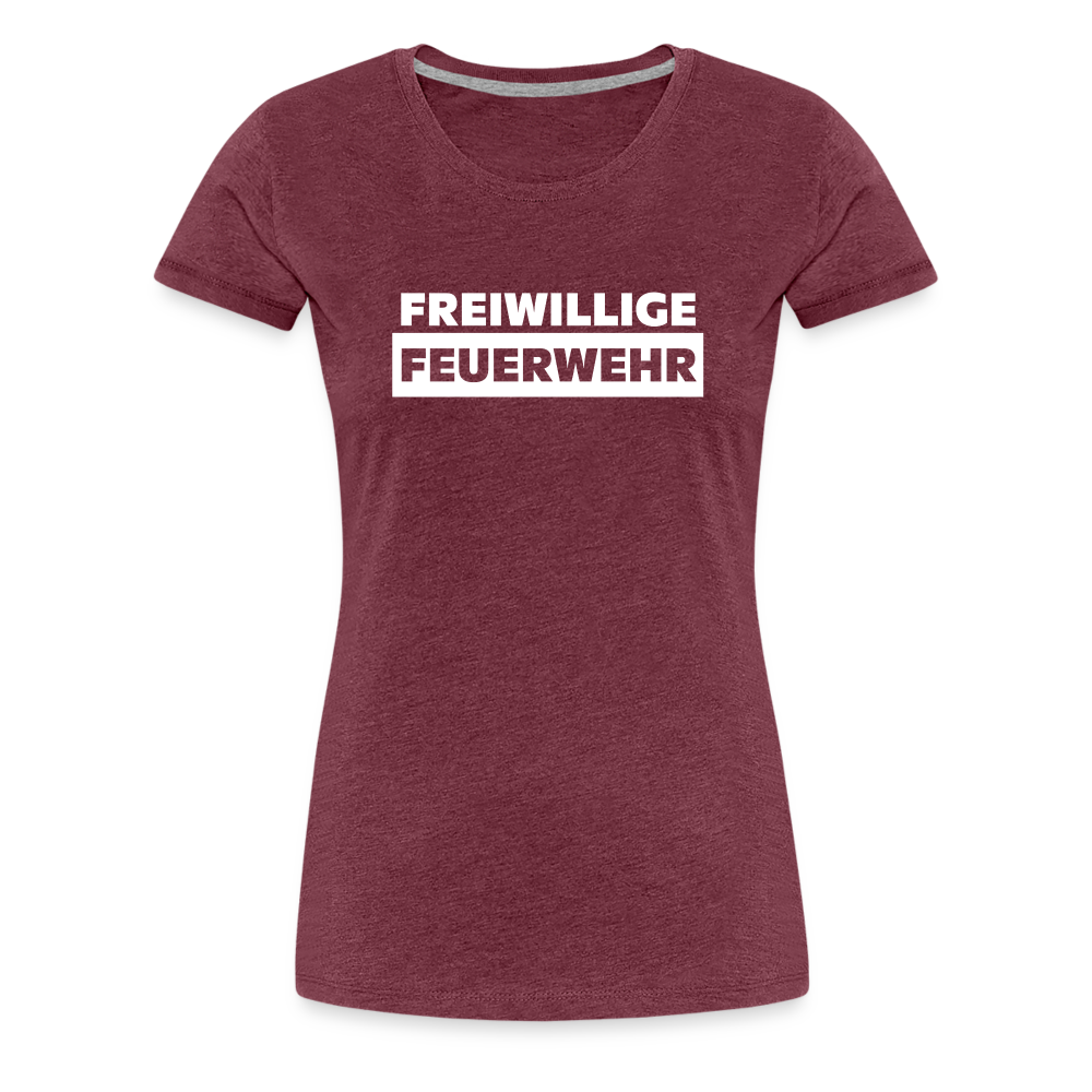 Freiwillige Feuerwehr - Frauen T-Shirt - Bordeauxrot meliert