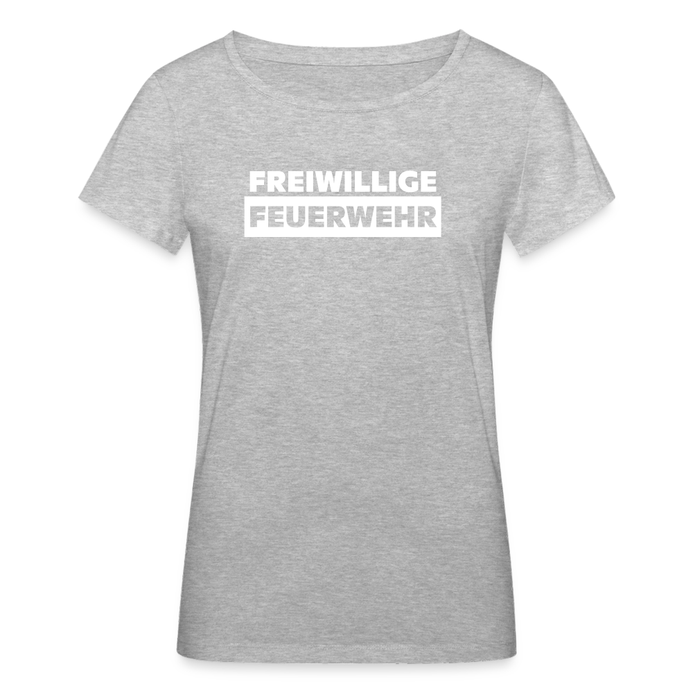 Freiwillige Feuerwehr - Frauen T-Shirt aus 100% Bio-Baumwolle - Grau meliert