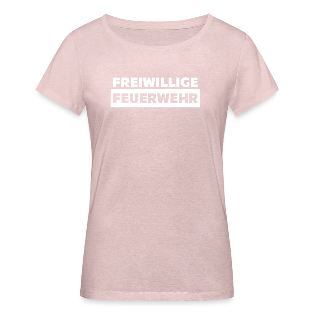 Freiwillige Feuerwehr - Frauen T-Shirt aus 100% Bio-Baumwolle - Rosa-Creme meliert