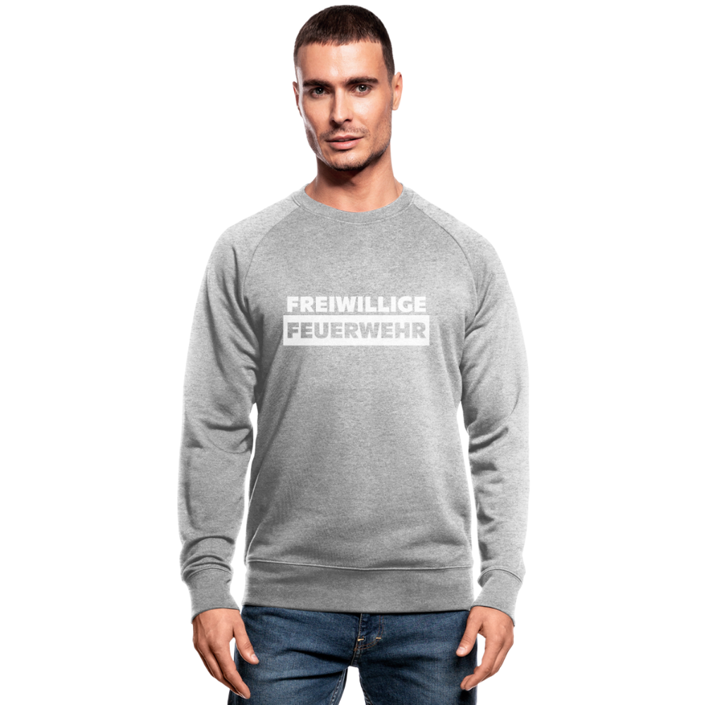 Freiwillige Feuerwehr - Männer Bio-Sweatshirt - Grau meliert