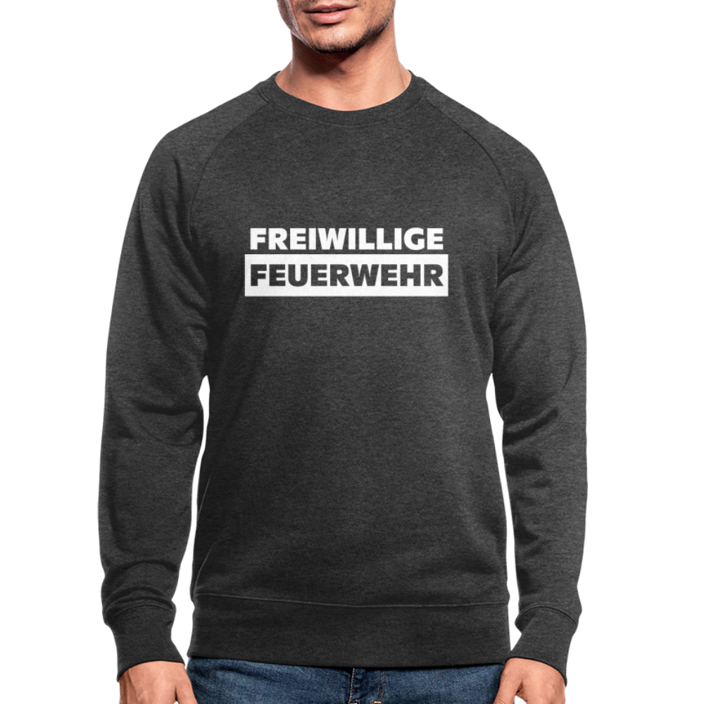 Freiwillige Feuerwehr - Männer Bio-Sweatshirt - Dunkelgrau meliert