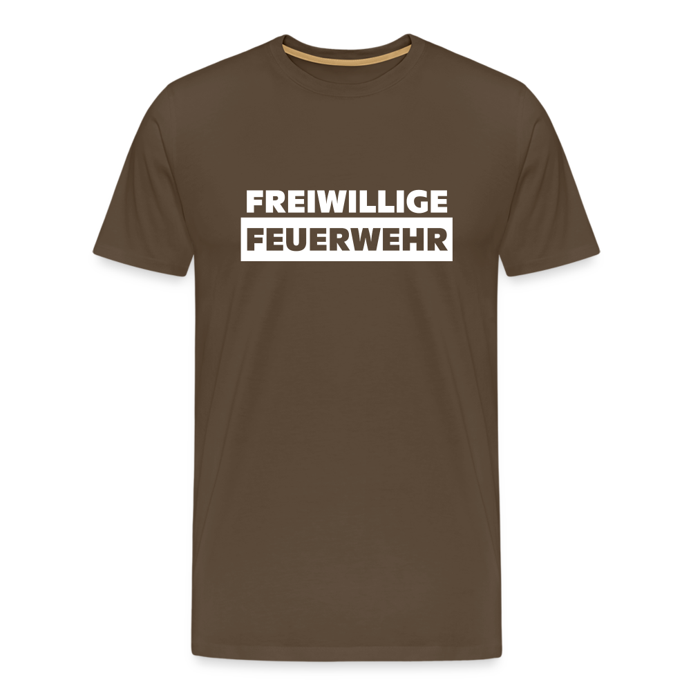 Freiwillige Feuerwehr - Männer T-Shirt - Edelbraun