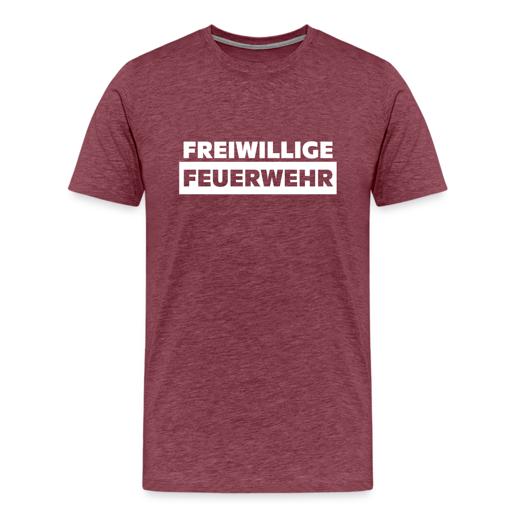 Freiwillige Feuerwehr - Männer T-Shirt - Bordeauxrot meliert