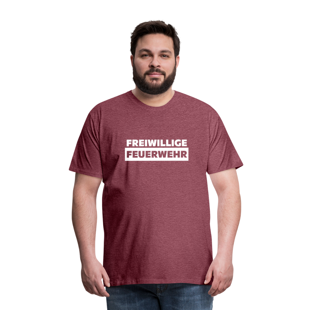 Freiwillige Feuerwehr - Männer T-Shirt - Bordeauxrot meliert