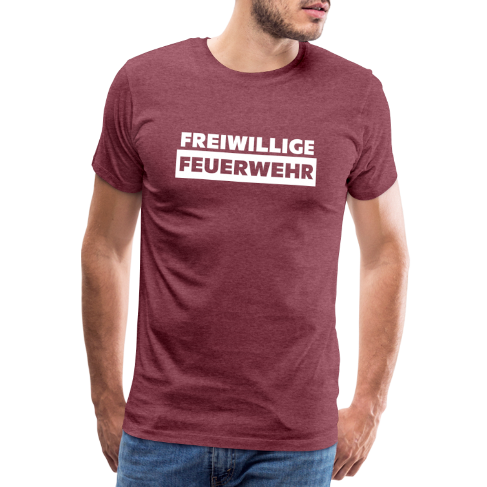 Freiwillige Feuerwehr - Männer T-Shirt - Bordeauxrot meliert