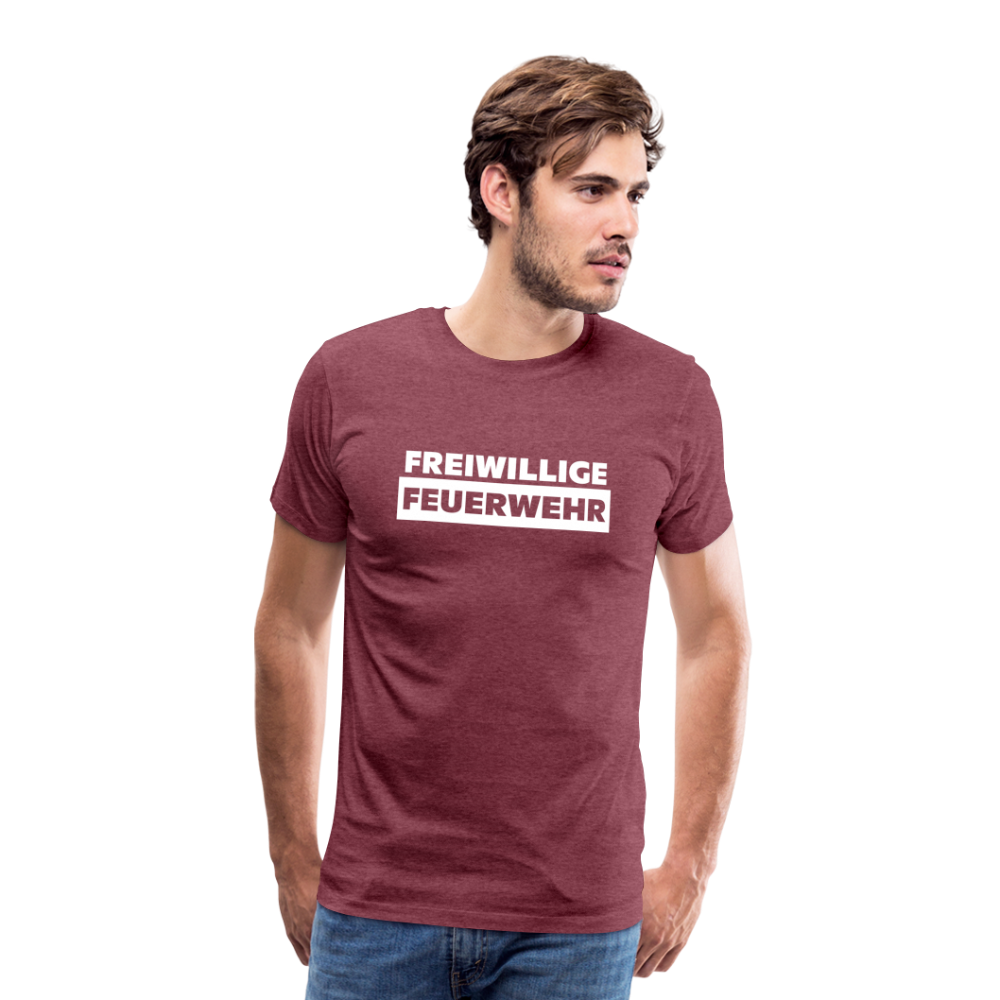 Freiwillige Feuerwehr - Männer T-Shirt - Bordeauxrot meliert