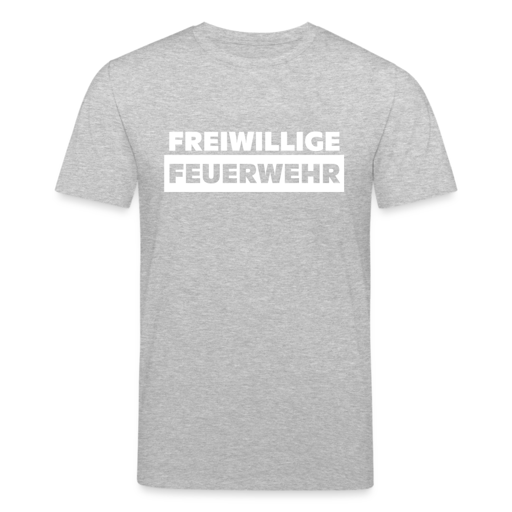 Freiwillige Feuerwehr - Männer T-Shirt aus 100% Bio-Baumwolle - Grau meliert