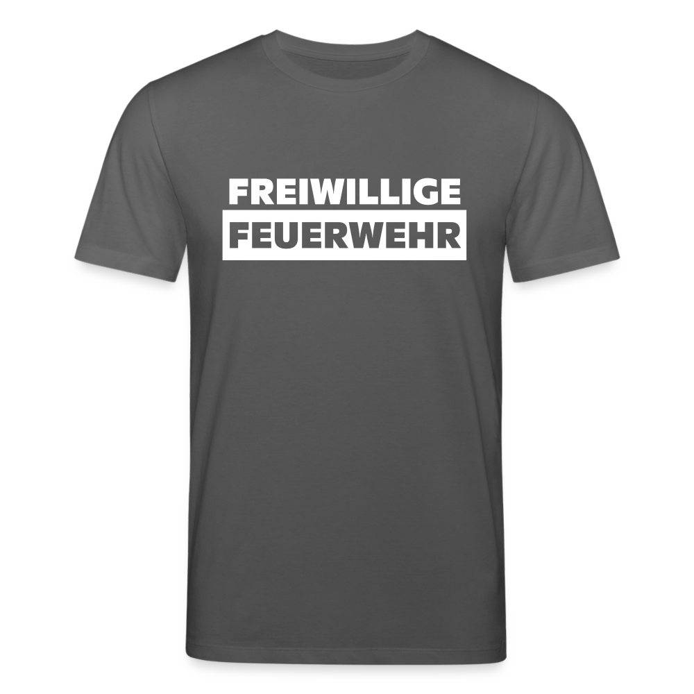 Freiwillige Feuerwehr - Männer T-Shirt aus 100% Bio-Baumwolle - Anthrazit
