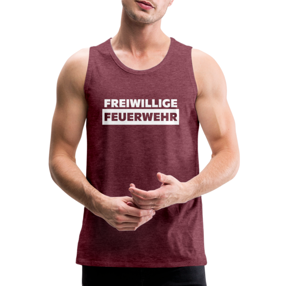 Freiwillige Feuerwehr - Männer Tank Top - Bordeauxrot meliert