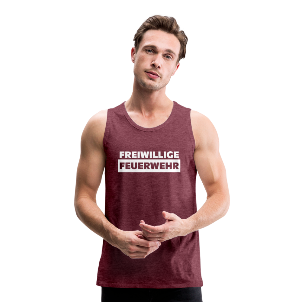 Freiwillige Feuerwehr - Männer Tank Top - Bordeauxrot meliert