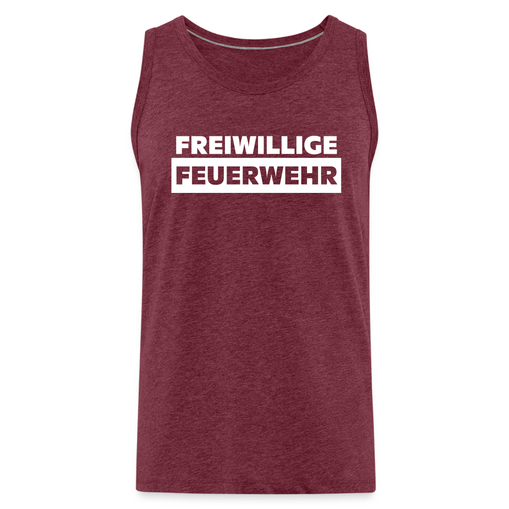 Freiwillige Feuerwehr - Männer Tank Top - Bordeauxrot meliert