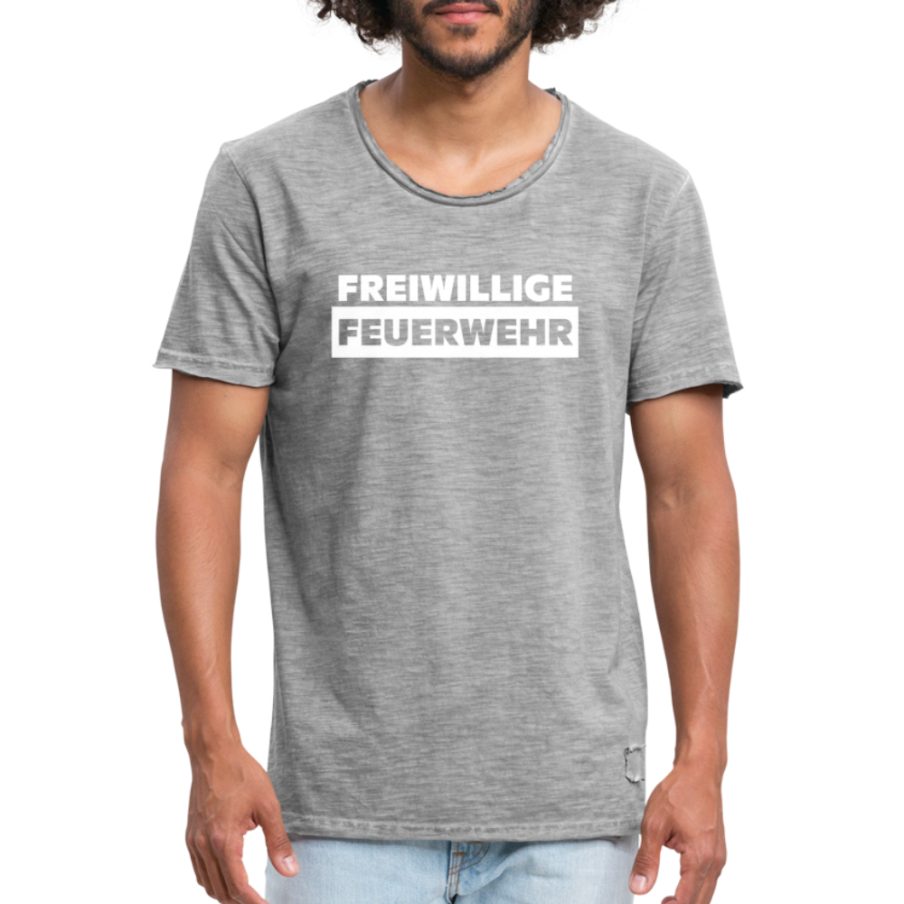 Freiwillige Feuerwehr - Männer Vintage T-Shirt - Vintage Grau