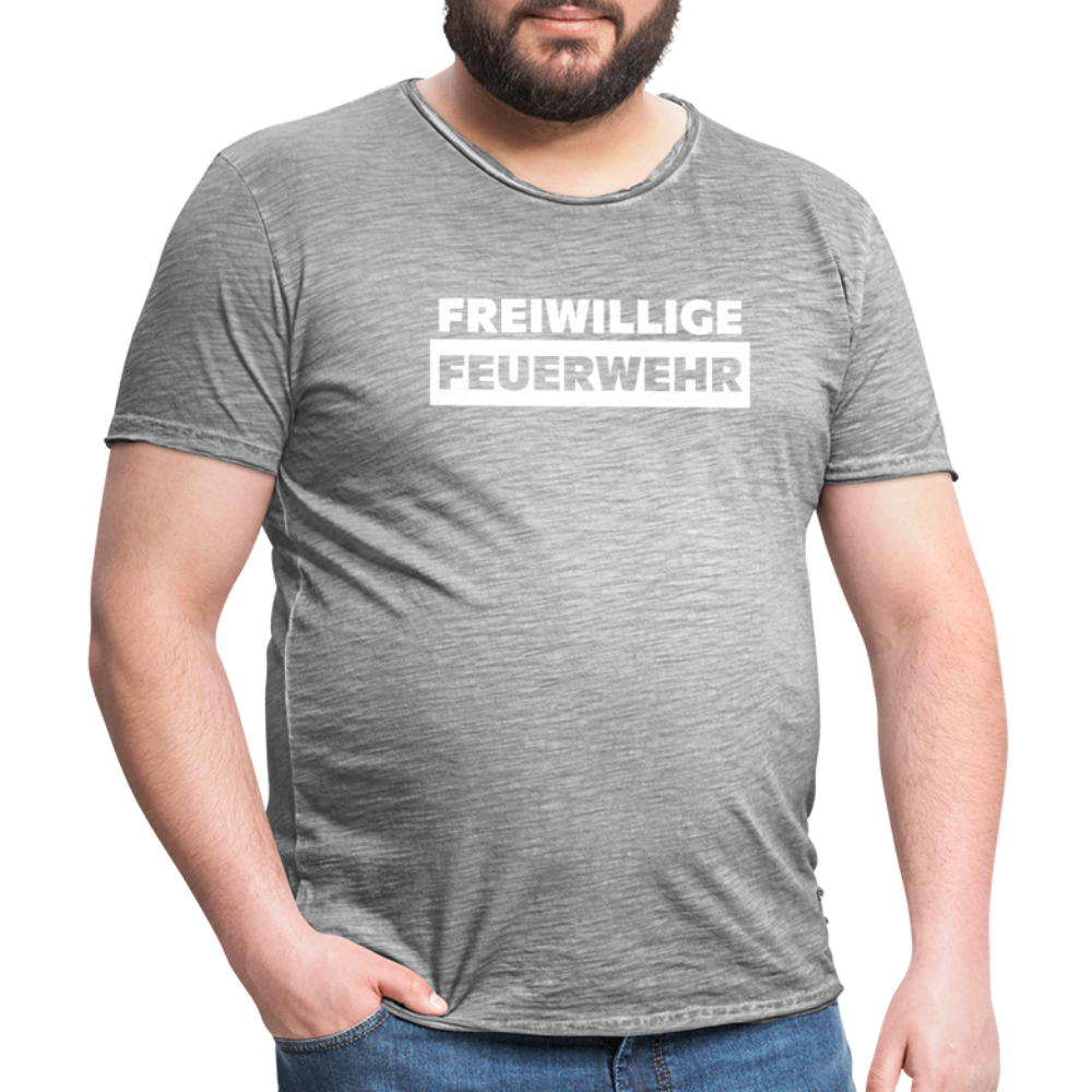 Freiwillige Feuerwehr - Männer Vintage T-Shirt - Vintage Grau