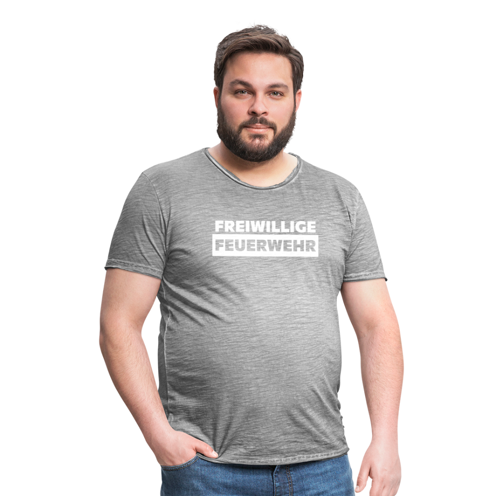 Freiwillige Feuerwehr - Männer Vintage T-Shirt - Vintage Grau
