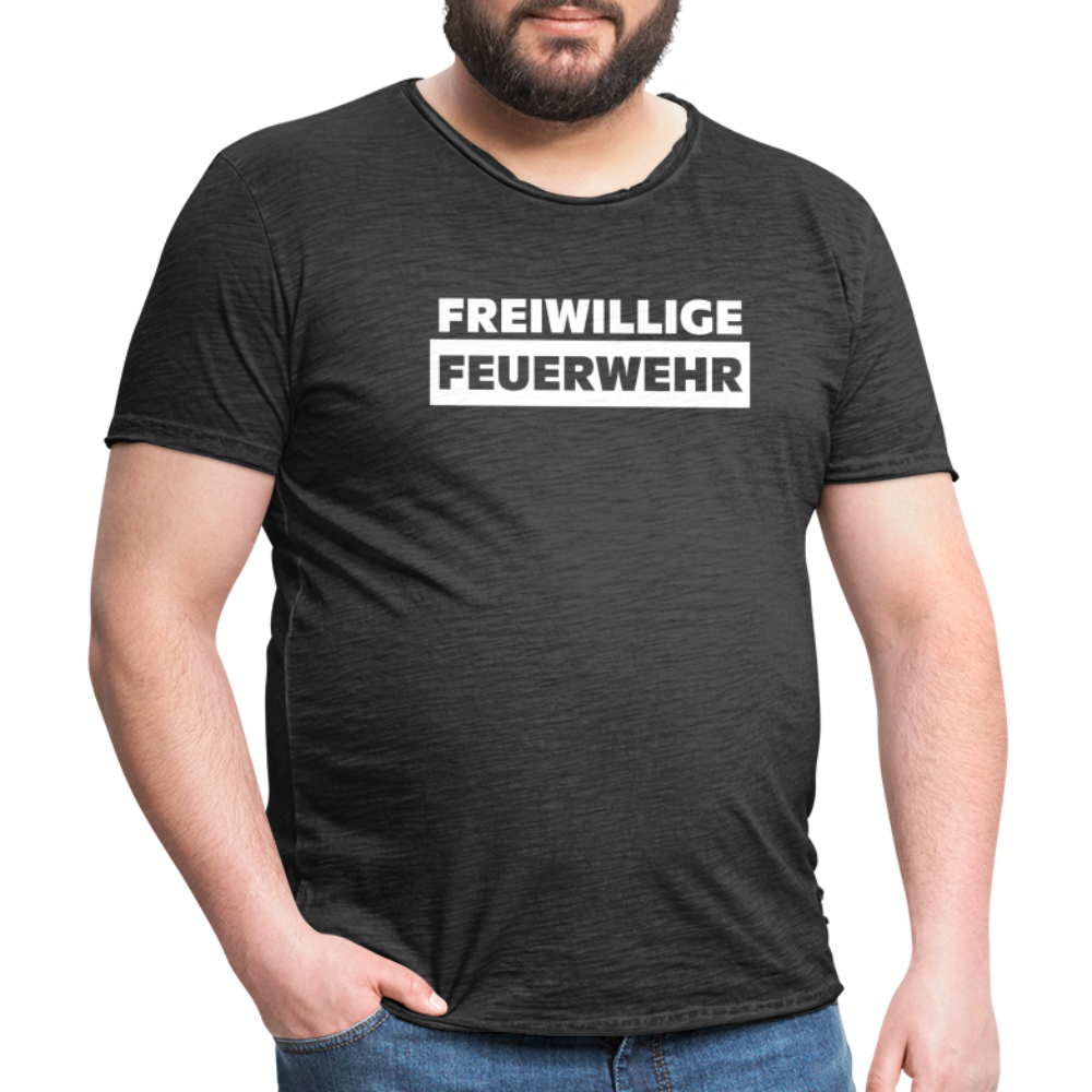 Freiwillige Feuerwehr - Männer Vintage T-Shirt - Vintage Schwarz