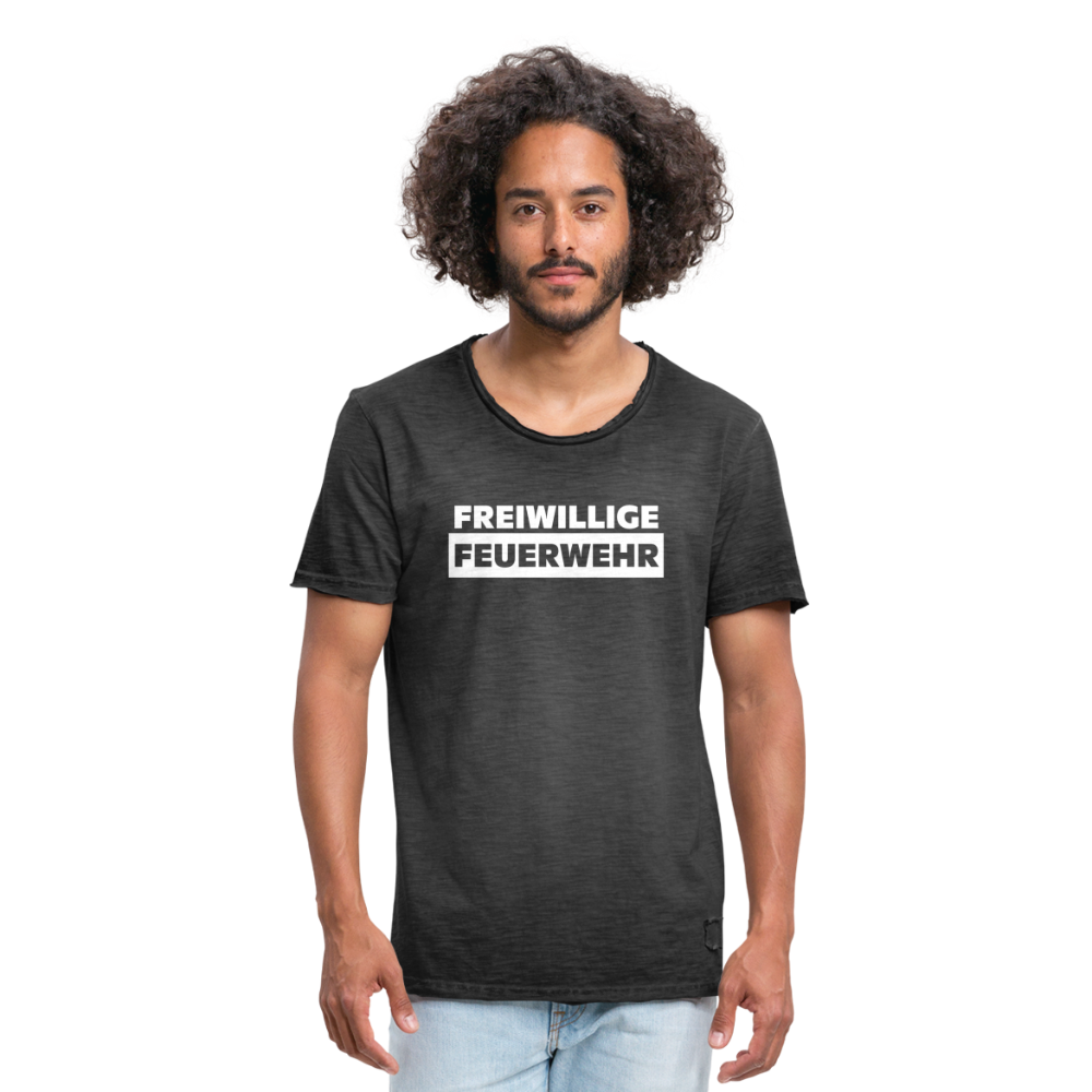 Freiwillige Feuerwehr - Männer Vintage T-Shirt - Vintage Schwarz