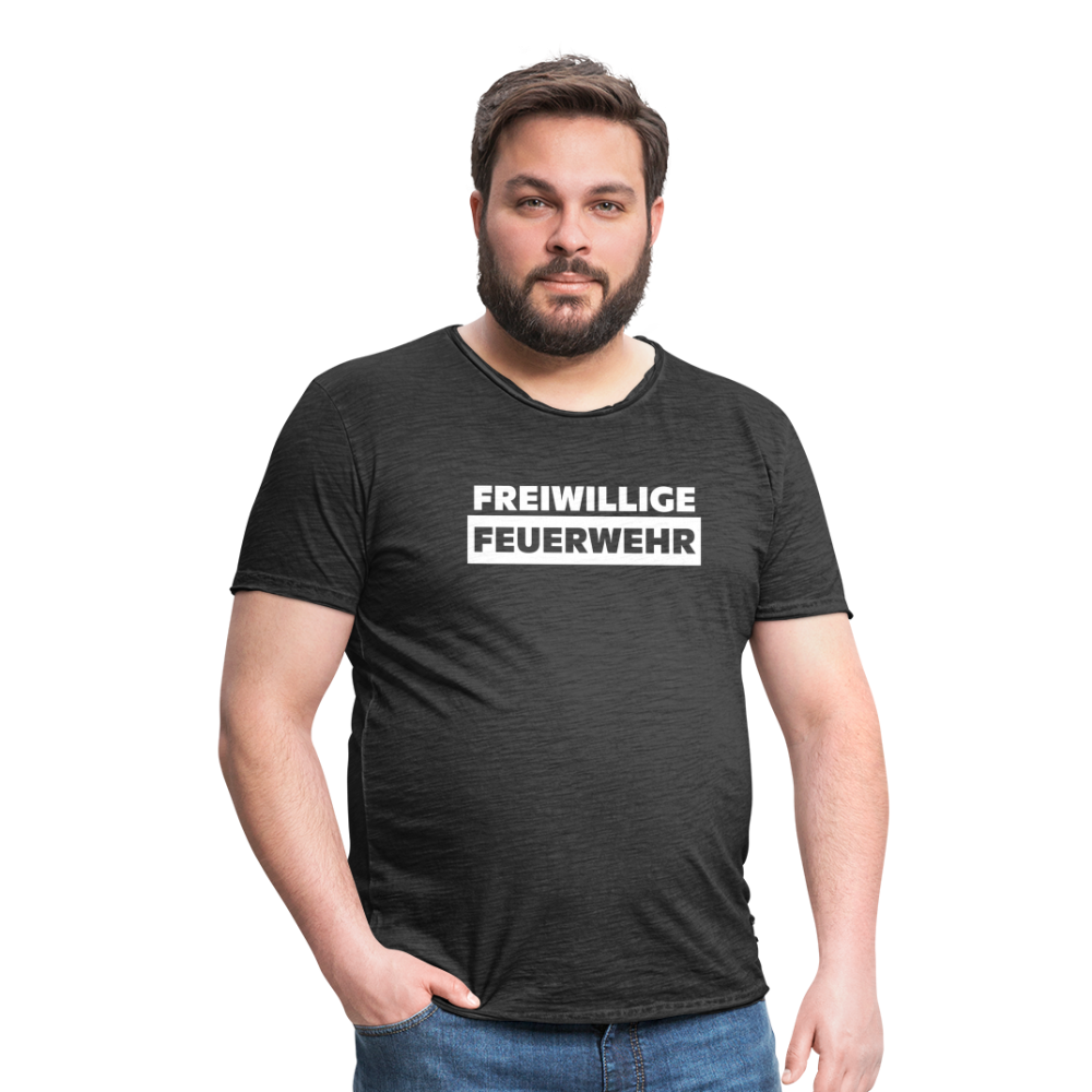 Freiwillige Feuerwehr - Männer Vintage T-Shirt - Vintage Schwarz