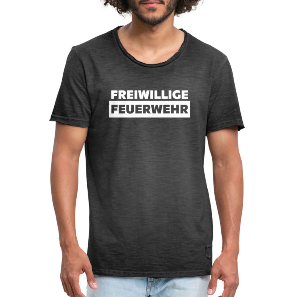 Freiwillige Feuerwehr - Männer Vintage T-Shirt - Vintage Schwarz