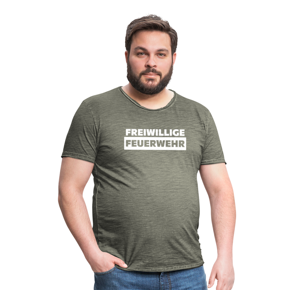 Freiwillige Feuerwehr - Männer Vintage T-Shirt - Vintage Khaki