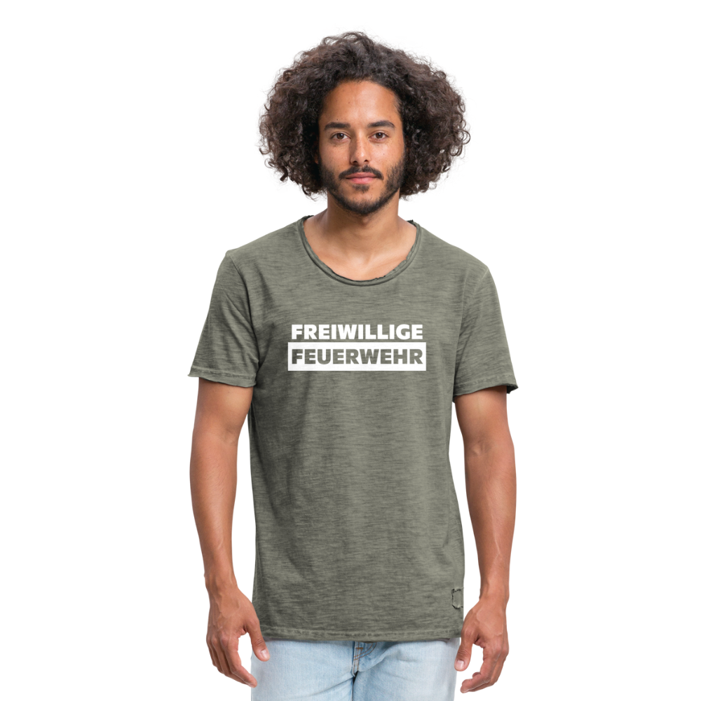 Freiwillige Feuerwehr - Männer Vintage T-Shirt - Vintage Khaki