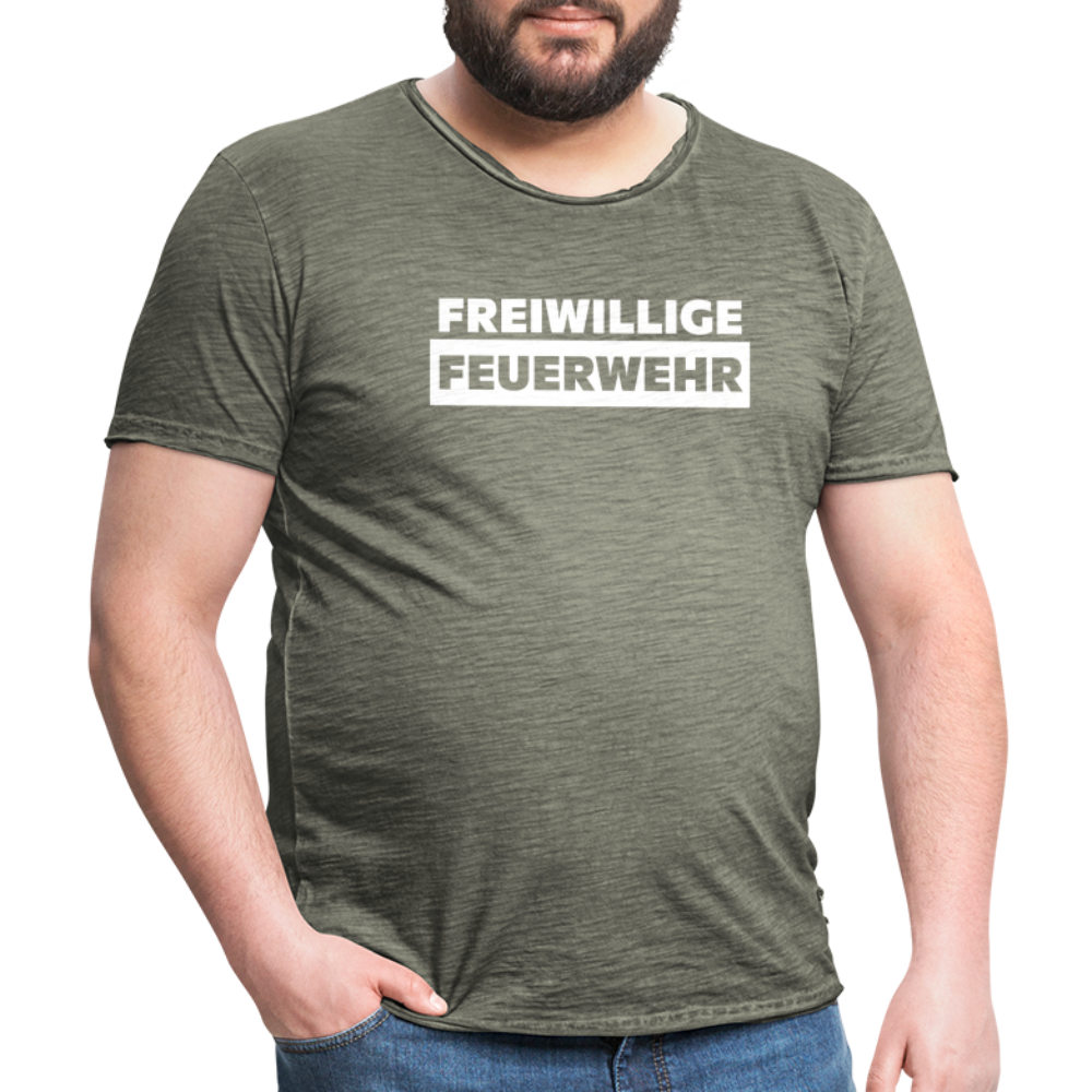 Freiwillige Feuerwehr - Männer Vintage T-Shirt - Vintage Khaki